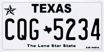 TX license plate CQG5234