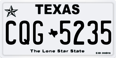 TX license plate CQG5235