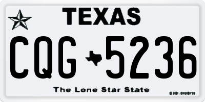 TX license plate CQG5236