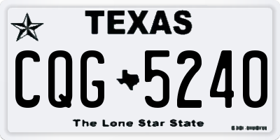 TX license plate CQG5240