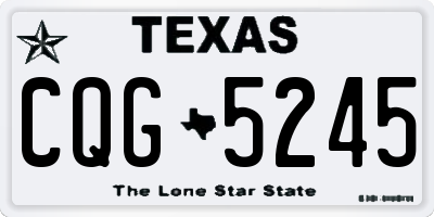 TX license plate CQG5245