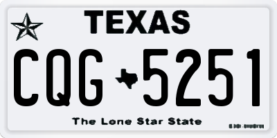 TX license plate CQG5251