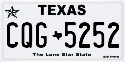 TX license plate CQG5252