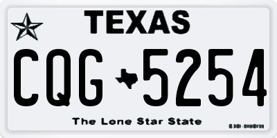 TX license plate CQG5254