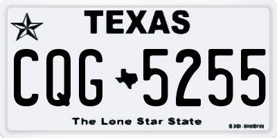 TX license plate CQG5255