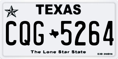 TX license plate CQG5264