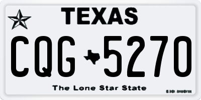 TX license plate CQG5270