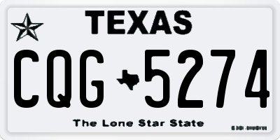 TX license plate CQG5274