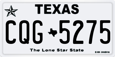 TX license plate CQG5275