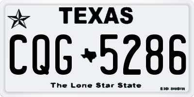 TX license plate CQG5286