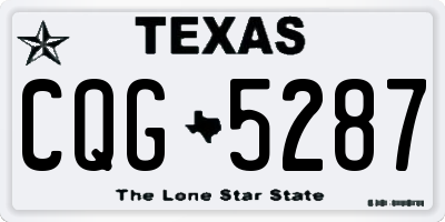 TX license plate CQG5287