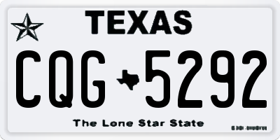 TX license plate CQG5292