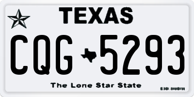 TX license plate CQG5293