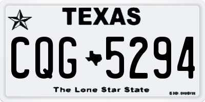 TX license plate CQG5294