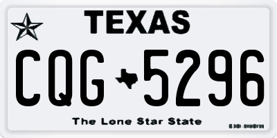TX license plate CQG5296