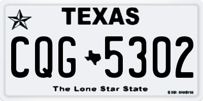 TX license plate CQG5302