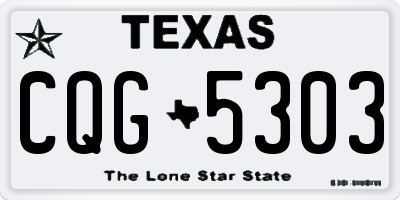 TX license plate CQG5303