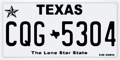 TX license plate CQG5304
