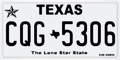 TX license plate CQG5306