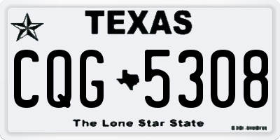 TX license plate CQG5308