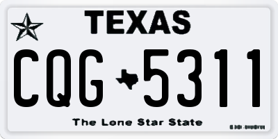 TX license plate CQG5311