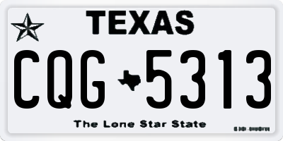 TX license plate CQG5313