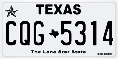 TX license plate CQG5314