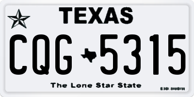 TX license plate CQG5315