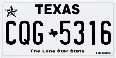 TX license plate CQG5316