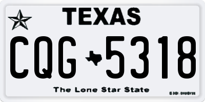 TX license plate CQG5318