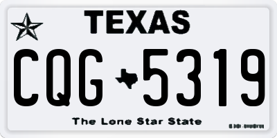 TX license plate CQG5319