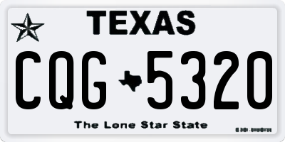 TX license plate CQG5320
