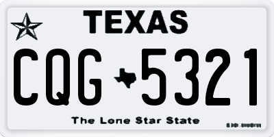 TX license plate CQG5321