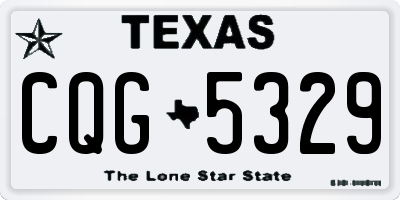 TX license plate CQG5329