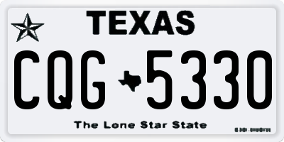 TX license plate CQG5330