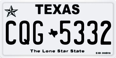 TX license plate CQG5332