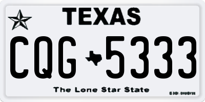 TX license plate CQG5333