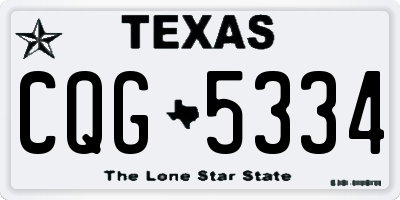 TX license plate CQG5334