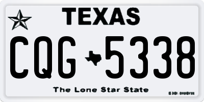 TX license plate CQG5338