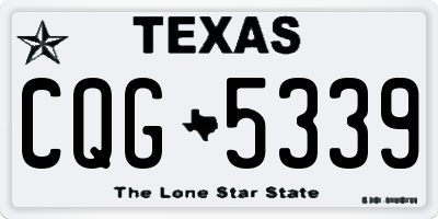 TX license plate CQG5339