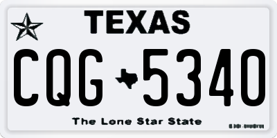 TX license plate CQG5340