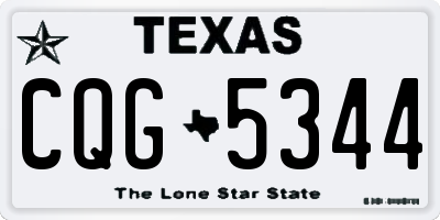 TX license plate CQG5344
