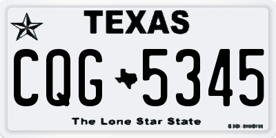 TX license plate CQG5345