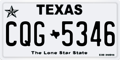 TX license plate CQG5346