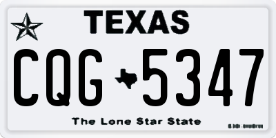 TX license plate CQG5347
