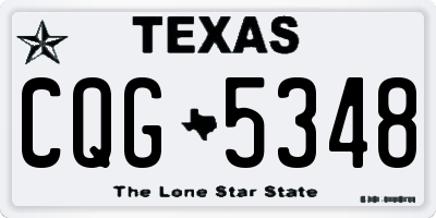 TX license plate CQG5348