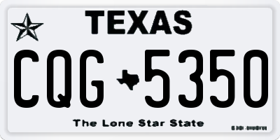 TX license plate CQG5350
