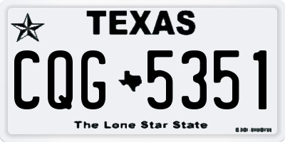TX license plate CQG5351