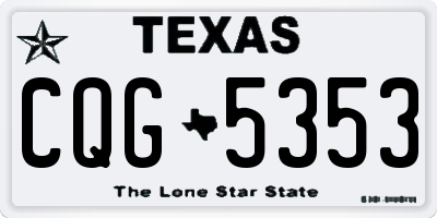 TX license plate CQG5353