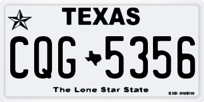TX license plate CQG5356